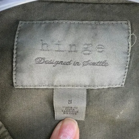 Hinge Jacket Women's S Olive Military Style Utility Jacket Cargo Preppy Normcore - Picture 7 of 10